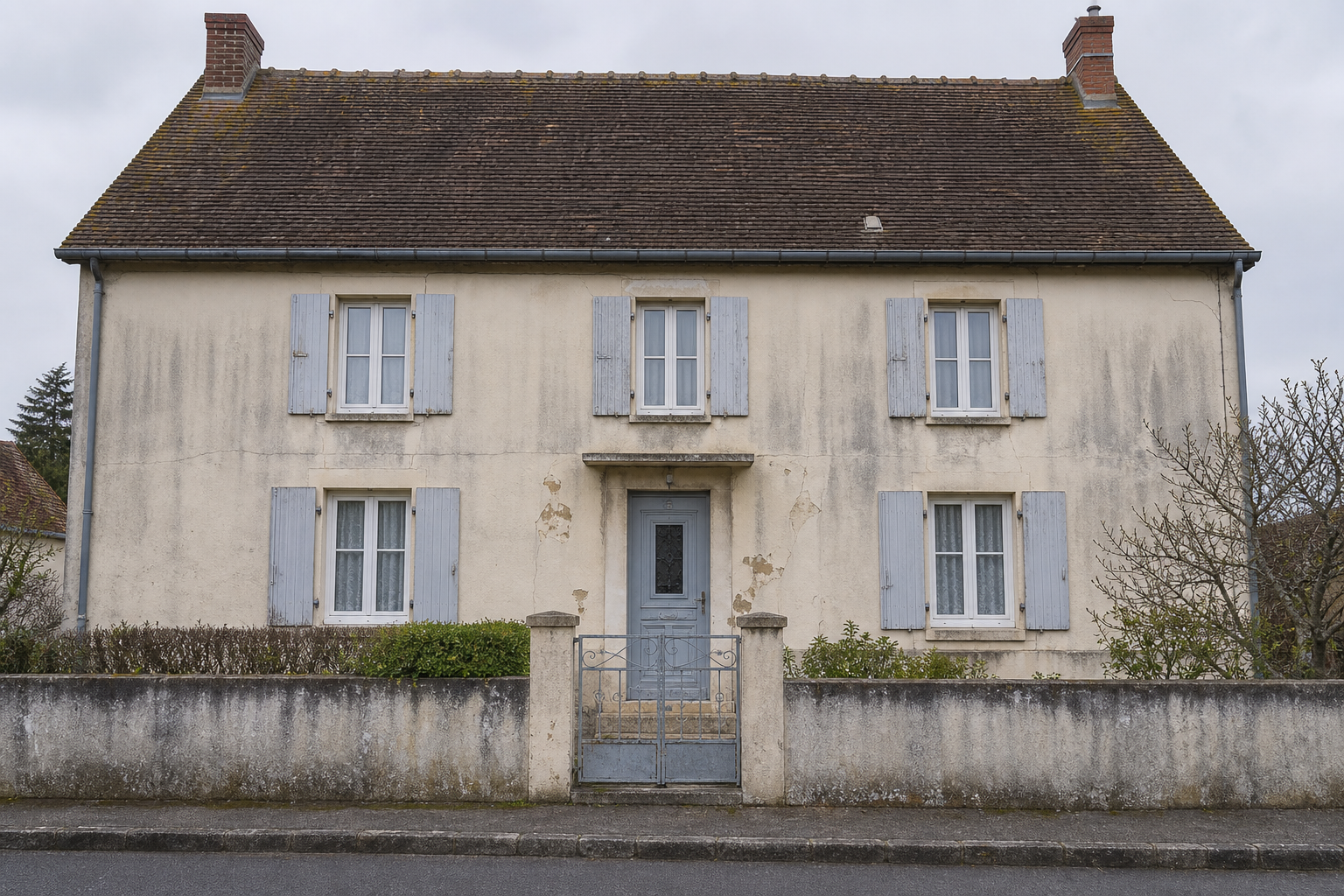 Exemple illustratif d’une façade marquée avant ravalement
